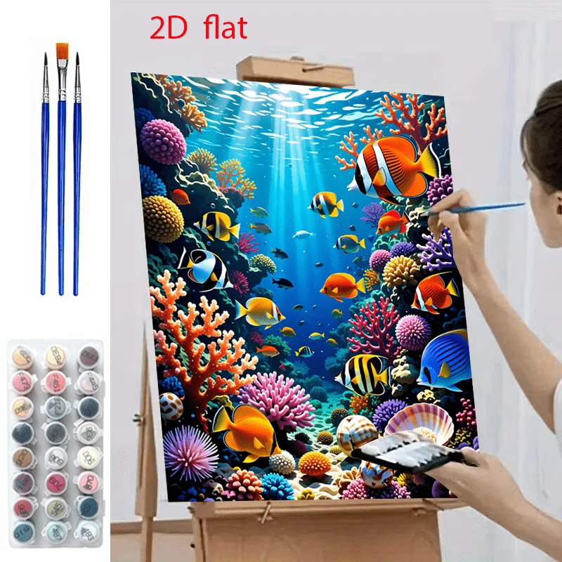 Marine Coral - Kit de peinture par numéros pour