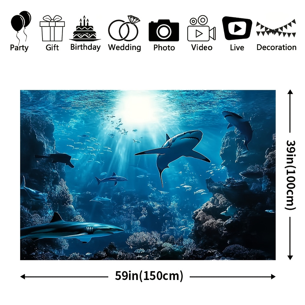 Tapisserie murale requin des p - Ocean Aquarium avis et prix