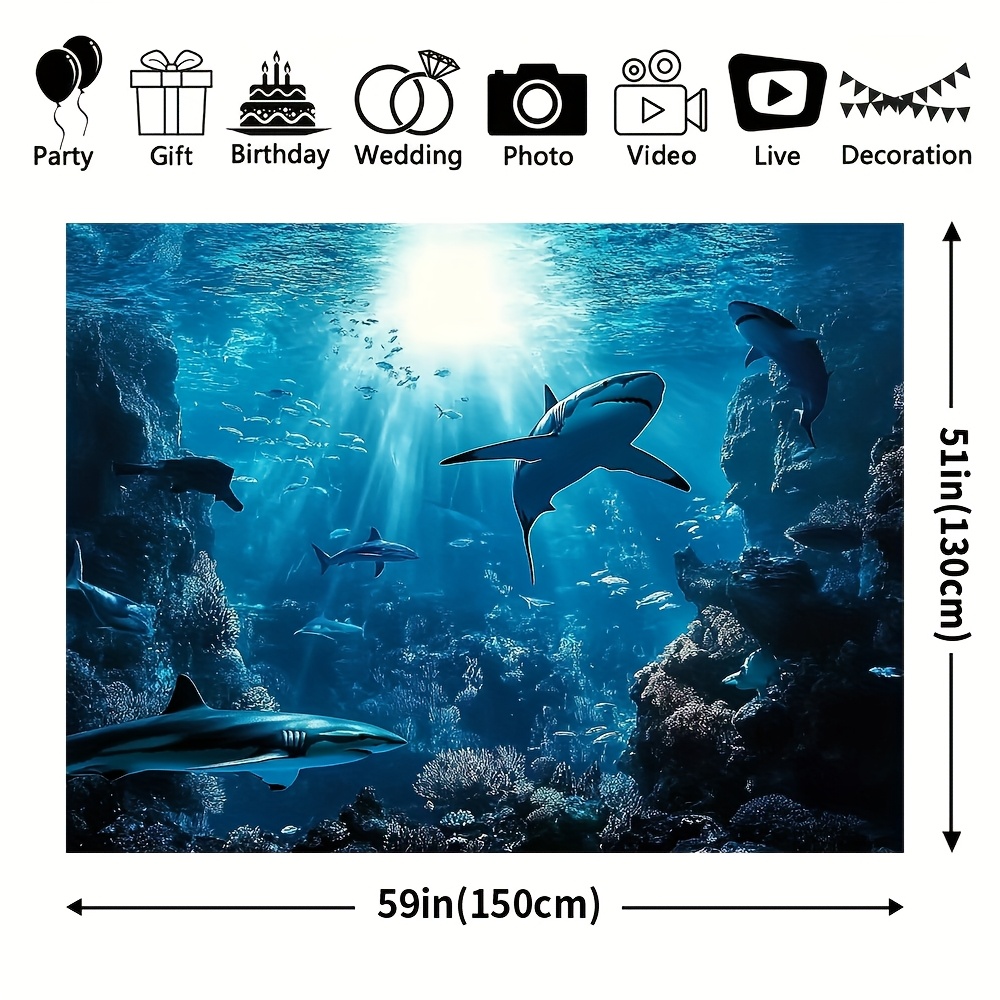 Tapisserie murale requin des p - Ocean Aquarium avis et prix