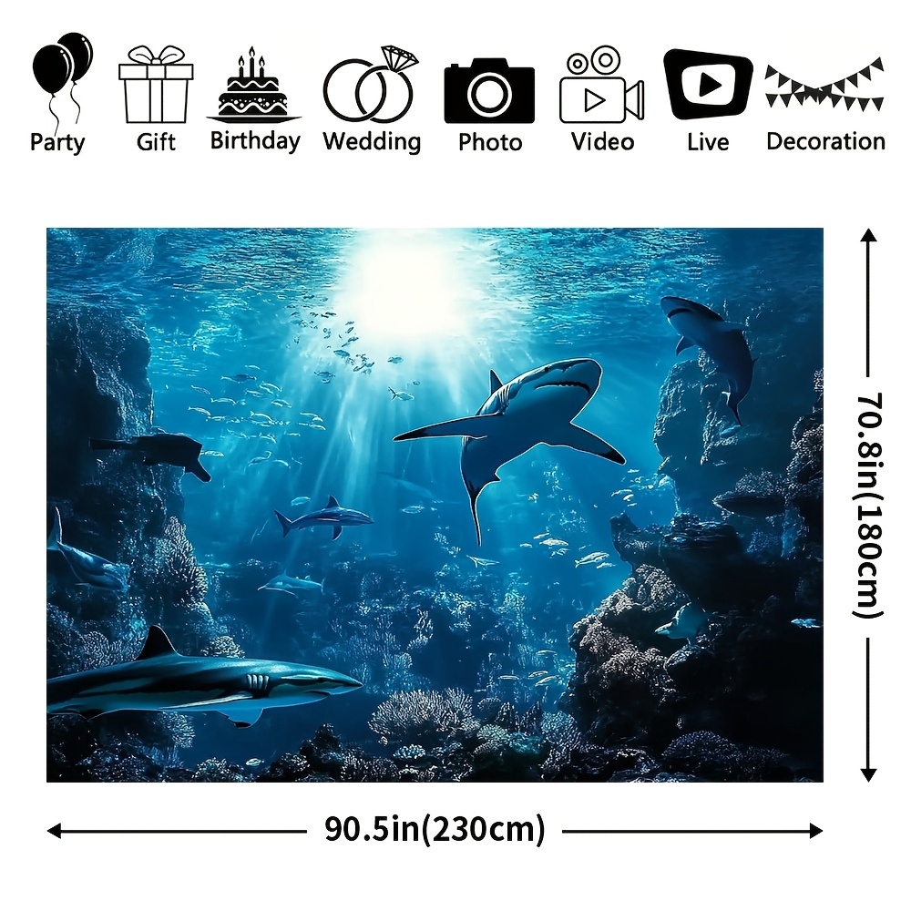 Tapisserie murale requin des p - Ocean Aquarium avis et prix